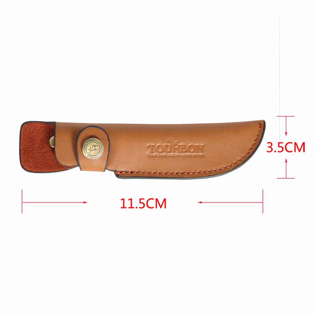 Tourbon Hunting Thick Leather Knife Sheath Handmade Fixed Blade