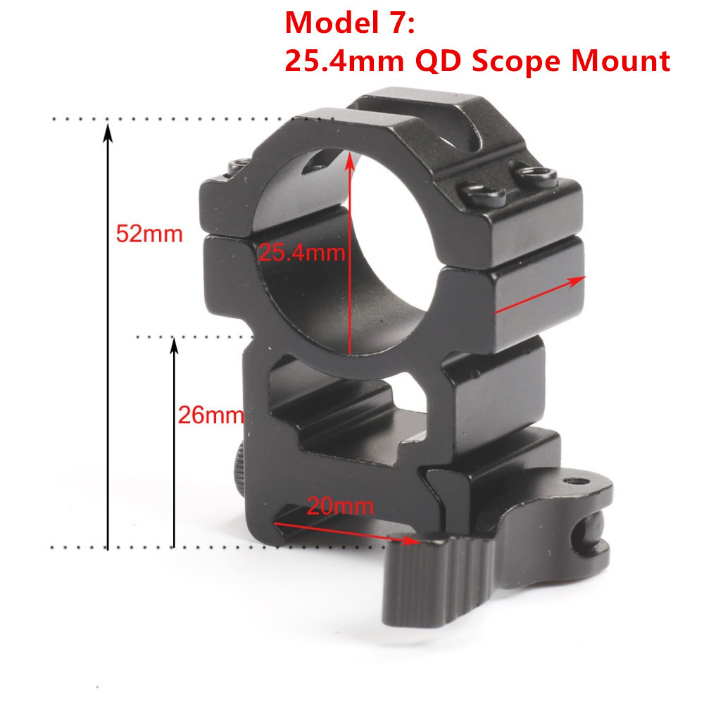 2pcs/lot Hunting Riflescope QD Quick Release Mount 30mm 25.4mm Scope ...