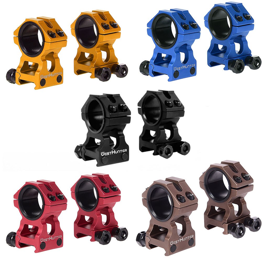 PCP Universal Tactical Rifle Scope Mounts 25.4MM/30MM Dual Rings Full ...