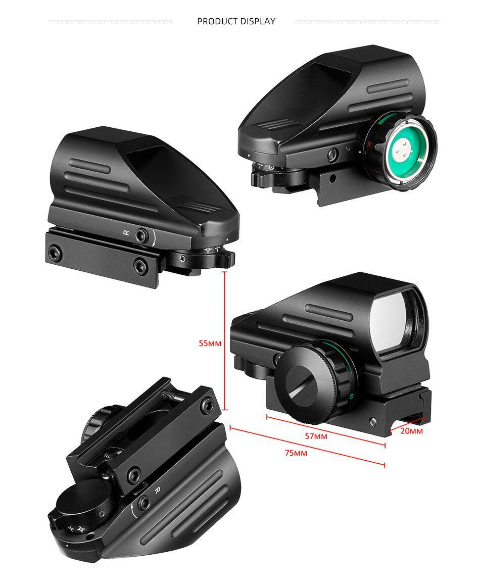 Red Dot Sight Scope 20mm Rail Mount 1moa 